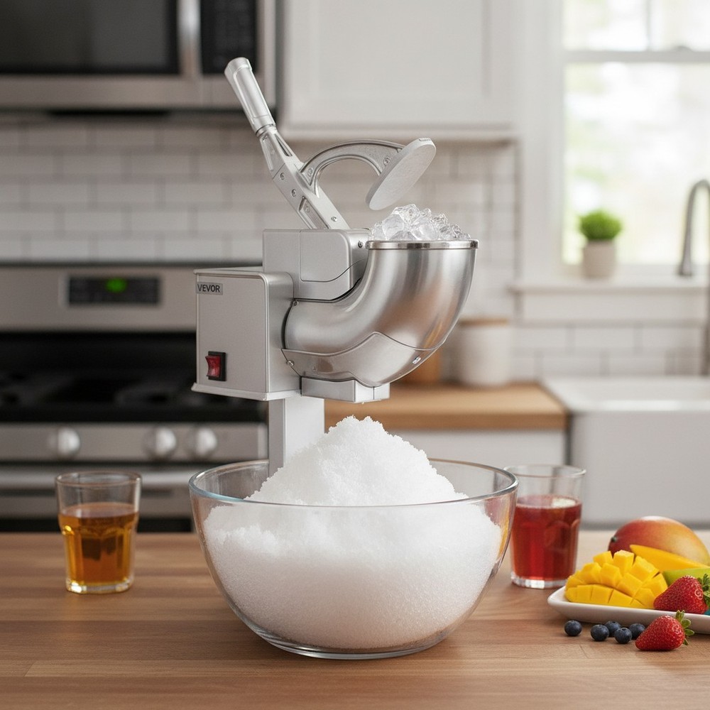 High Capacity 300W Electric Ice Shaver – 50L Snow Cone Maker for Families