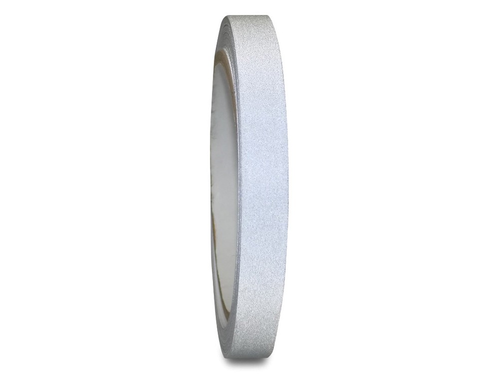 Silver/White Engineer Grade Retro Reflective Pinstripe Tape: 1/2 in. x 30 ft.