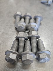 (10) pcs)Hex Bolts m10x1.25×25 Grade 10.9 Silver Geomet Finish (New)