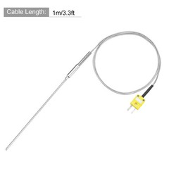 K Type Thermocouple Plug Temperature Sensor Probe -58 to 2012°F Stainless Steel