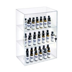 Azar Acrylic Lockbox Countertop Display Case w/ 3 Shelves 12.375″ Wide
