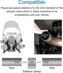 5 Inch Exhaust Clamp,5 Inch Butt Joint Exhaust Muffler Pipe Band Clamp Sleeve
