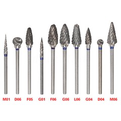 Tungsten Carbide Cutter HP Kit Dental Beauty Burs Lab Drill Polisher Tool 10 Pcs