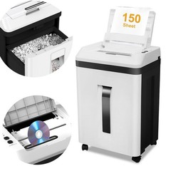 QUIETLEMON 150-Sheet Auto Feed Paper Shredder Micro Cut P-5 For Office Home US