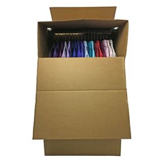 UBMOVE Large Corrugated Wardrobe Moving Boxes (Bundle of 3) 24″ x 24″ x40″