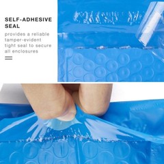 100 Blue Poly Bubble Padded Envelopes Self-Sealing Mailers 4X8 (Inner 4×7)