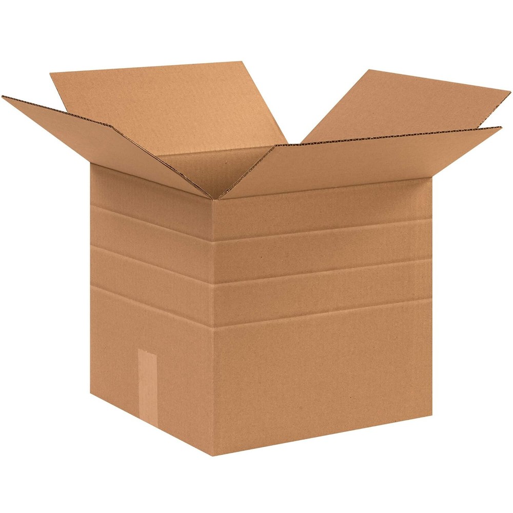 25 12-1/2″ x 12-1/2″ x 12″ Multi-Depth Corrugated Boxes