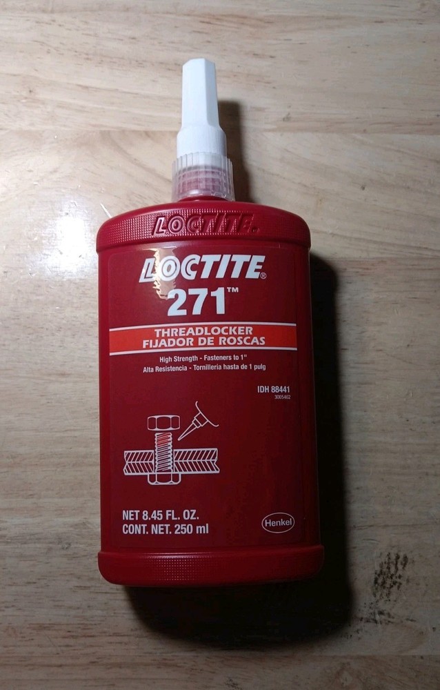 Loctite 271 250mL High Strength Threadlocker 8.45oz EXP 09/2027 27141 88441