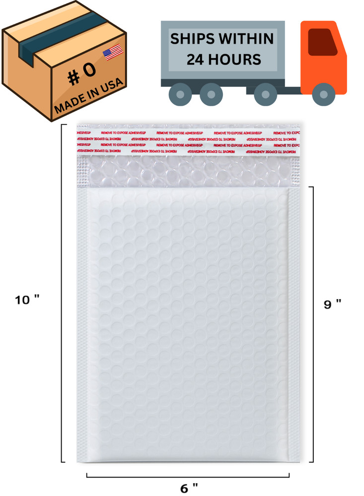 #0 Poly Bubble Mailers Padded Envelopes Self Seal Shipping Bags Any QTY