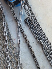 Tractel Inc. USA tralift 1 ton 30ft Chain Hoist W/1t Hook 6 x 18mm Grade 50 Blue