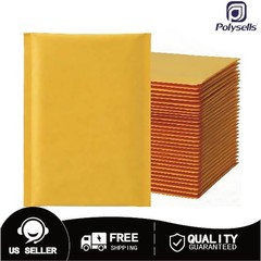 25-500Pc Kraft Bubble Mailer Padded Shipping Envelope Bags Self Sealing All Size