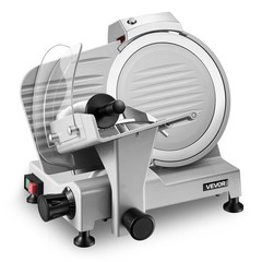 VEVOR Commercial Meat Slicer Electric Cutter 300W 10″ Carbon Steel Blade