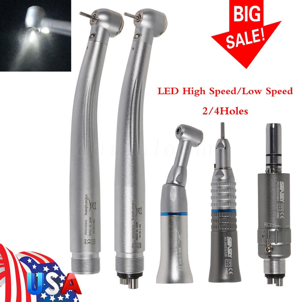 NSK Style Dental E-generator LED High Speed Slow Low Speed Handpiece 4/2Hole