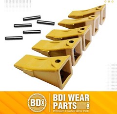 5pcs X156L Long Bucket Teeth + P156 Long Pins for Hensley Skid Steer + Excavator