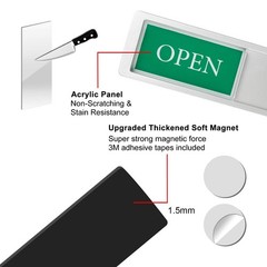 Sliding Open Closed Sign Stylish Magnetic Door Window Indicator Easy Install