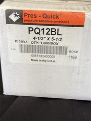 + 1000 Pack Pres-Quik Packing List Envelope 4-1/2″ x 5-1/2″ Orange PQ12BL