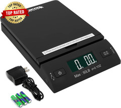 50 Lb All-In-One Black Digital Shipping Postal Scale with Adapter (W-8250-50B)