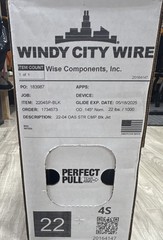 Windy City Wire 22 AWG 4-Conductor Stranded CMP Black Copper Cable 950 ft