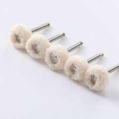 5Pc Cotton Dental Polishing Brush Wheels RA2.35mm Contra Angle RA Latch Type USA