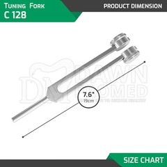 AMT 128 Hz Medical – German Grade Tuning Fork With Fixed Weights, Non-Magnetic