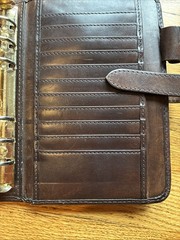 VTG Mulholland Brothers Leather Personal Size 6-Ring Binder Agenda Wallet