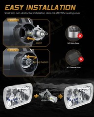 5×7 7×6 LED Headlights High Low Beam Offroad for Freightliner FL80 DOT Approved