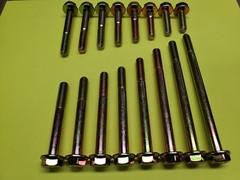 M8-1.25 x (CHOOSE LENGTH & QUANTITY) Grade 10.9 Metric Flange Bolts Yellow Zinc