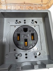 Hubbell HBL9450A 50A Outlet W/ Weatherproof Cover / Gang box Nema 3R Kit