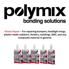 Polymix Universal Black Semi Rigid Plastic Repair & Adhesive Cartridge 50ml