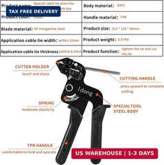 Metal Zip Tie Wrap Gun Kit,Stainless Steel Cable Tie Tool with 100PCS Cable Ties
