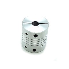 US Stock 6.35×12.7mm 1/4″x1/2″ Flexible Shaft Coupling Rigid Coupler D25mm L30mm