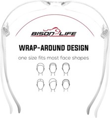 BISON LIFE Safety Glasses – Scratch Resistant Wrap Around Eyewear, Polycarbonate