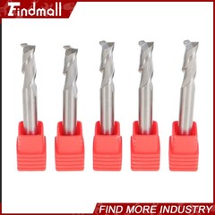 Findmall 5 PCS 1/4″ 2 FLUTE CARBIDE END MILL