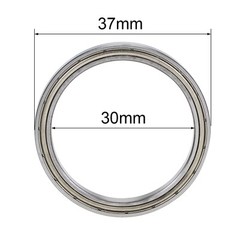 6706ZZ Bearings Steel Z2 30x37x4mm for Industrial Equipment Steel 2Pcs