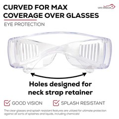 SAFE HANDLER BISON LIFE Diamont Vented Over Glasses Safety Glasses | Meets AN…