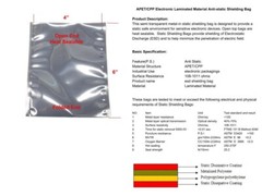 100 Pcs ESD Anti Static Shielding Bags 4 x 6″ (116*152mm) Flat, 3 mil, Open Top