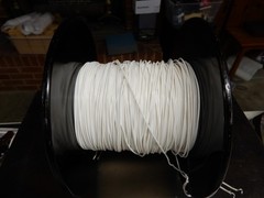 Thermonics Teflon Coated White Wire 20 Ga Solid At Least 2 Pieces 3 Pounds!