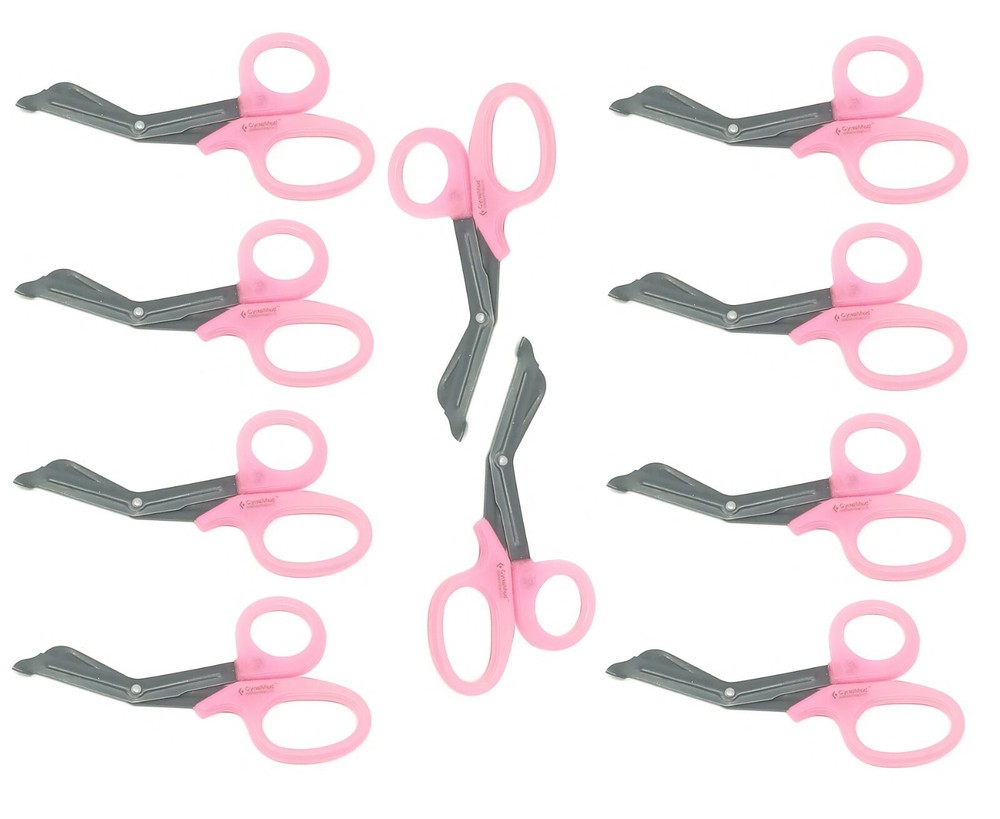 10 Pink Utility Scissors EMT/EMS Shears Bandage Paramedic Nurse Supply 7.25″