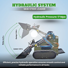 FreeShip TYPHON STOMP 502 1958lbs Mini Skid Steer Loader 22.1HP Honda Gas Engine