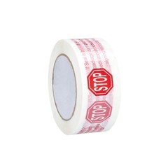 3″ x 110 Yards (330′) White Stop Sign Printed Packing Tape security Tapes 2 Mil