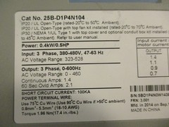 Allen Bradley 25B-D1P4N104 AC Drive PowerFlex 525 Ser A 0.5HP 3-Phase 600Hz