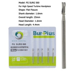 Wave Dental Surgical Carbide Burs 557 557L 702 701 Long High Speed Friction Grip