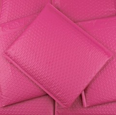 100 pcs Pink Poly Bubble Padded Envelopes Self-Sealing Mailers 6X10 (Inner 6×9)