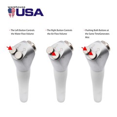 Dental 3 Way Air Water Syringe Triple Spray Handpiece with 2 Nozzles Tips Tubes