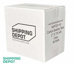 Shipping Depot 2 Mil Industrial Box Sealing Clear Packing Tape 2″ or 3″ x 110Yds