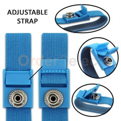 Anti-Static Wrist Band ESD Grounding Strap Prevents Static Build Up, Blue