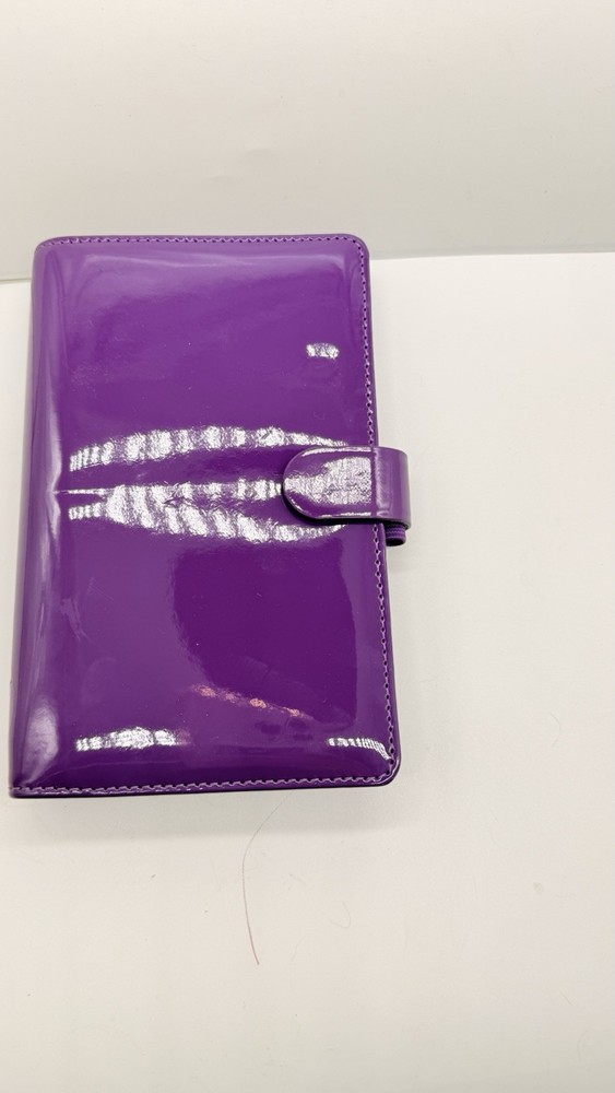 Filofax Patent Compact , Personal Size, Purp- High-Gloss, unused Organizer