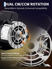 2/ 3/ 3.7/ 5 HP SPL Air Compressor Electric Motor 3450 RPM w/5/8″ Keyed Shaft