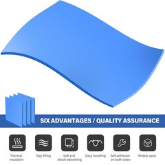OLCANA 4 Pieces Silicone Thermal Pads 100 x100mm 0.5mm 1mm 1.5mm 2mm Highly…