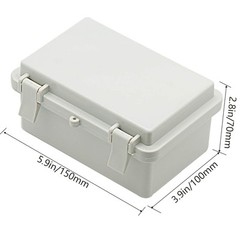 Gray Waterproof Electrical Junction Box Ip65 Industrial Enclosure 5.9X3.9 Inches